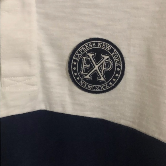 Express New York Men’s Long Sleeve White Relaxed Fit T- Shirt, Size Large - Picture 2 of 3